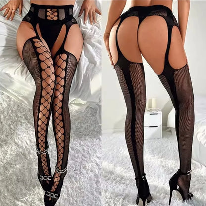 Detaljna Mrežasta Bodystocking Čarapa