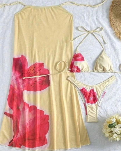 Žuti Cvjetni Bikini Set