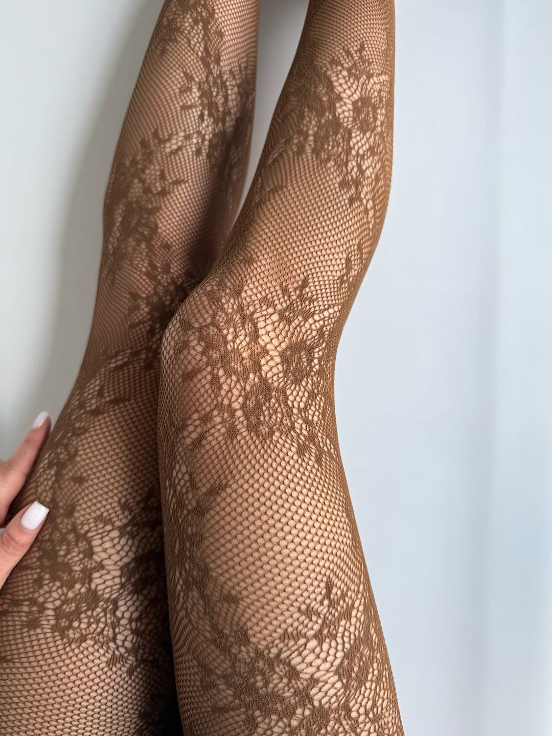 Brown Lace Tights