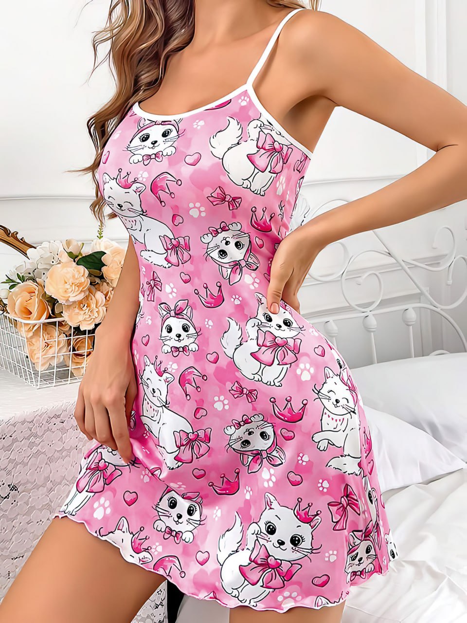 Spavacica sa Mackicama – Roze Print